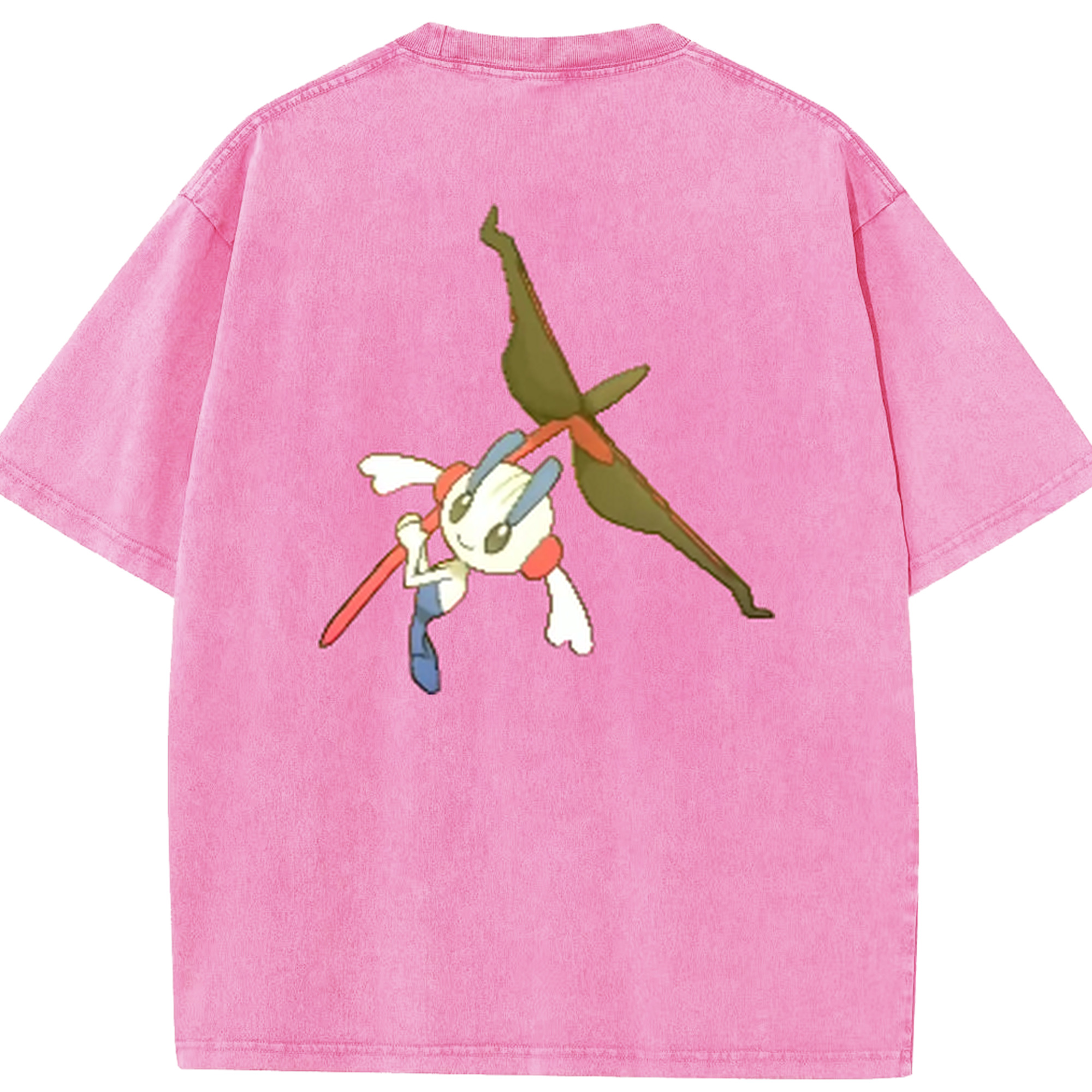 （画像用） ポケットモンスター Pokémon 綿100% ヴィンテージ風 半袖Tシャツ（背面プリント）